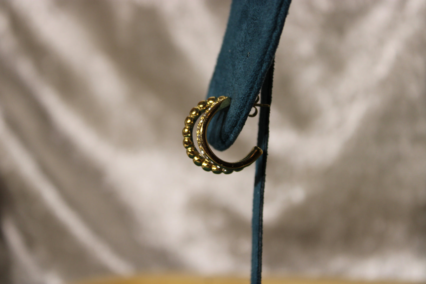 EAR2023-GOL C-hoop earring Stainless Steel Gold Plated