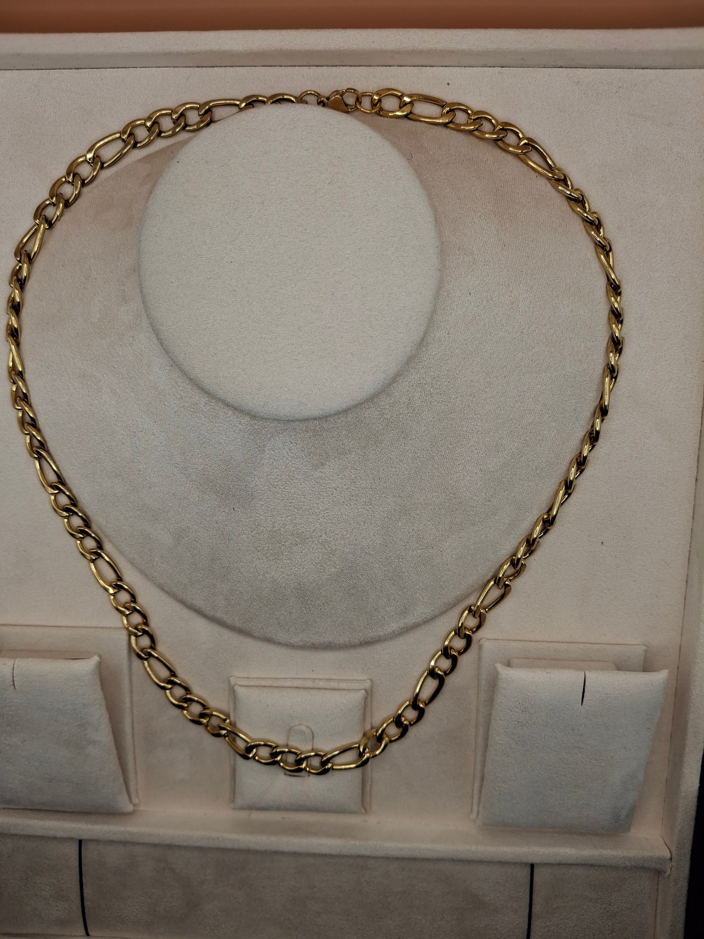 Halskæde panser forgyldt 600 mm / 8mm