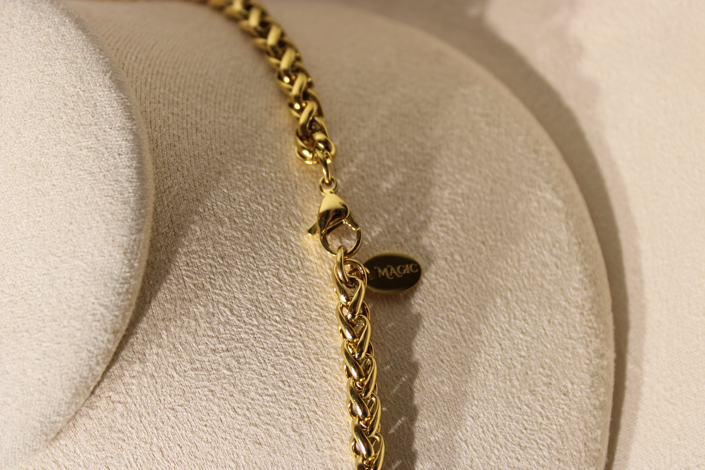 NEC3302-GOL Necklace Stainless Steel Gold Plated 55cm