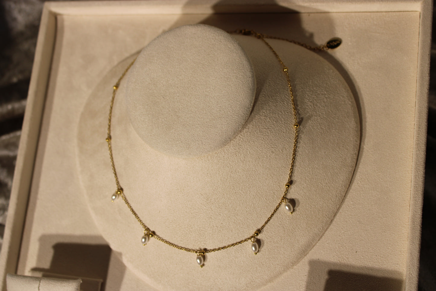 NEC3509-GOL Necklace Stainless Steel Gold Plated 40+5cm