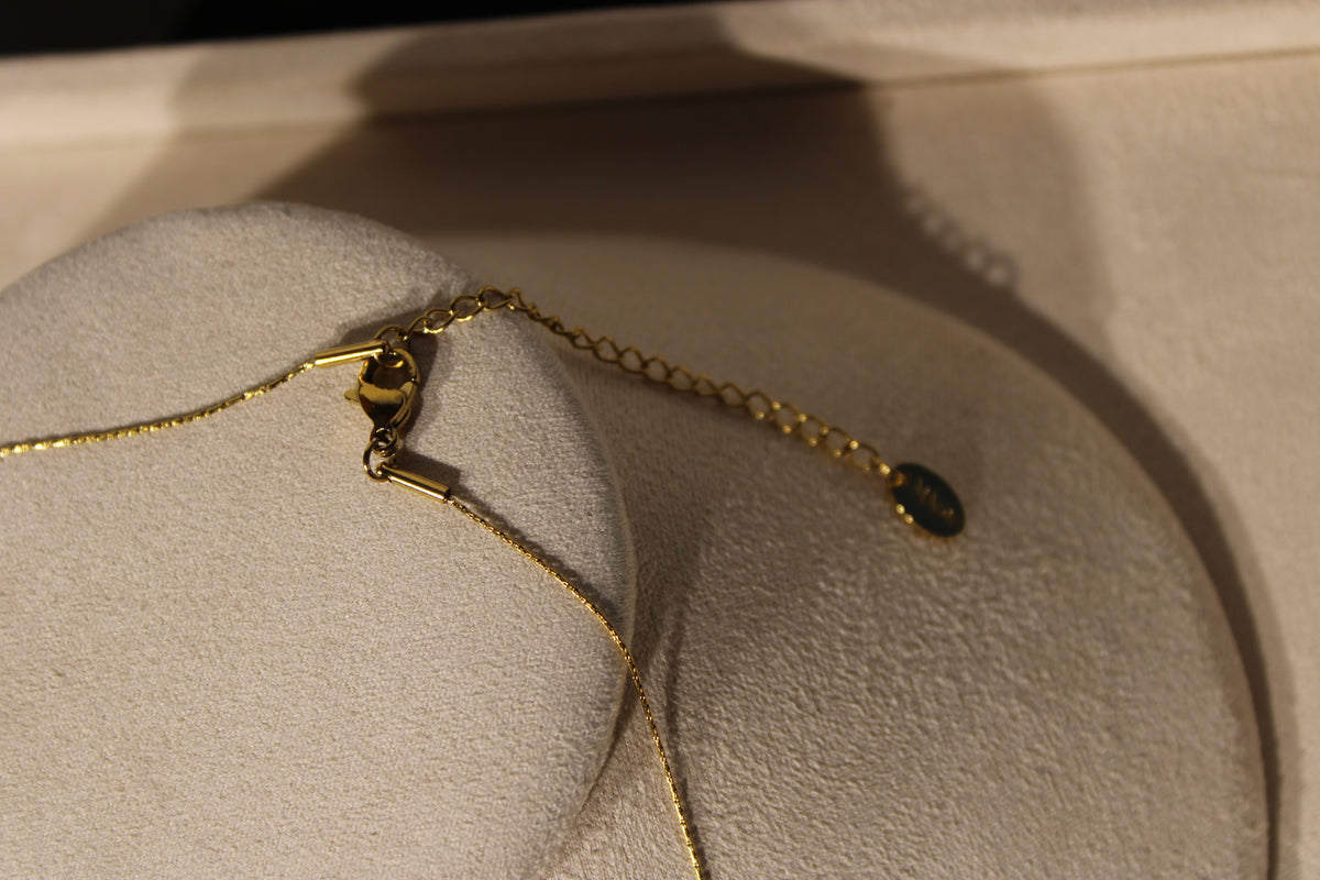 NEC3510-GOL Necklace Stainless Steel Gold Plated 36+5cm