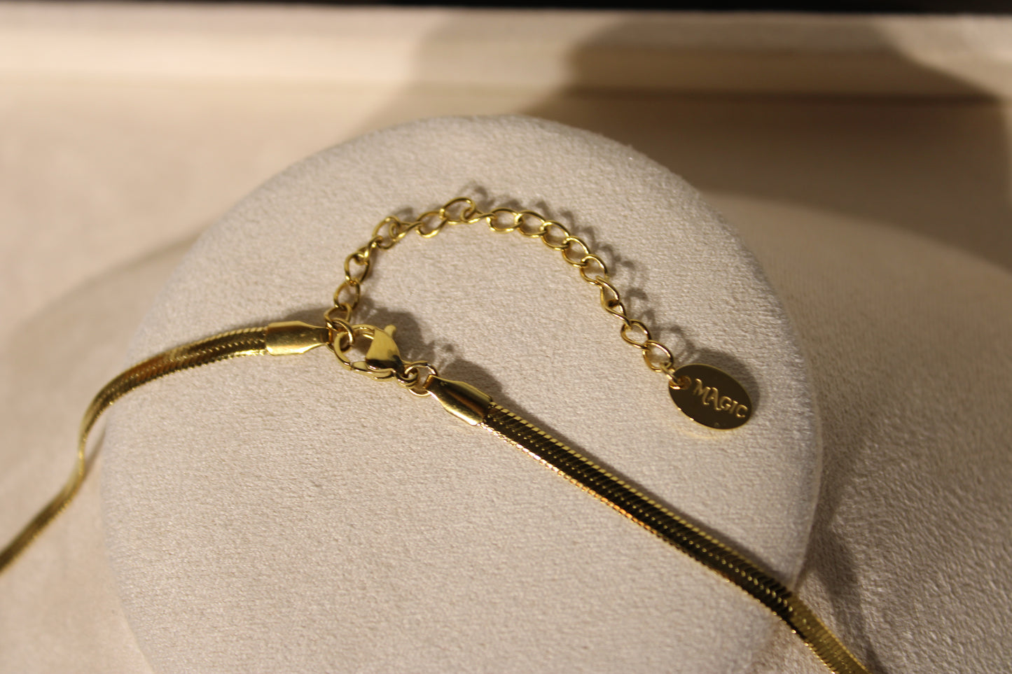 NEC3806-GOL Necklace Stainless Steel Gold Plated 40+5cm