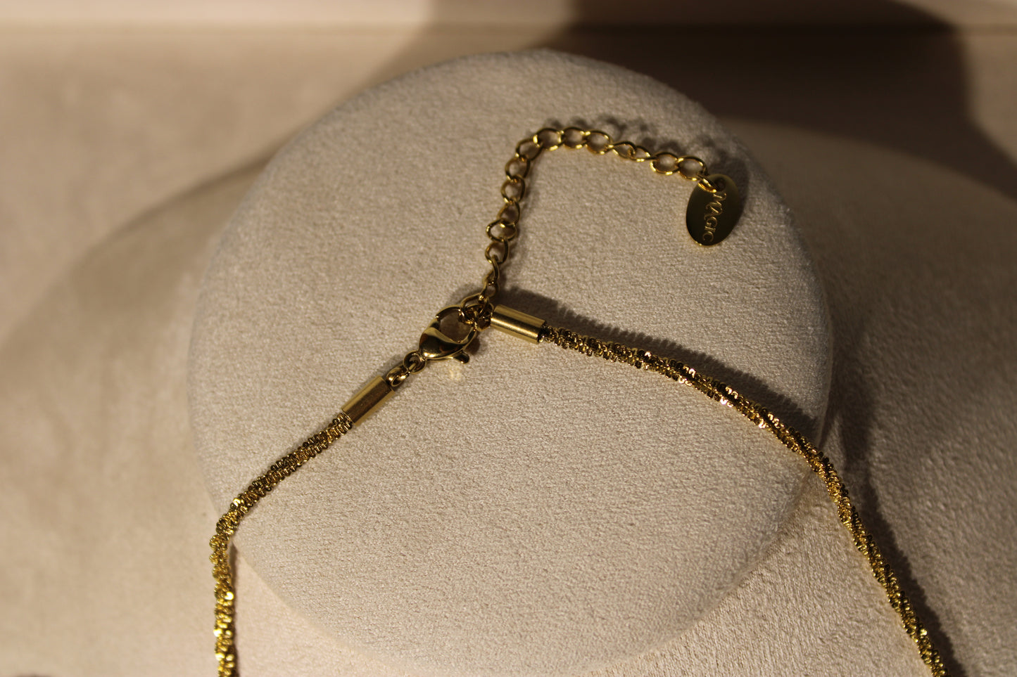 NEC3809-GOL Necklace Stainless Steel Gold Plated 40+5cm