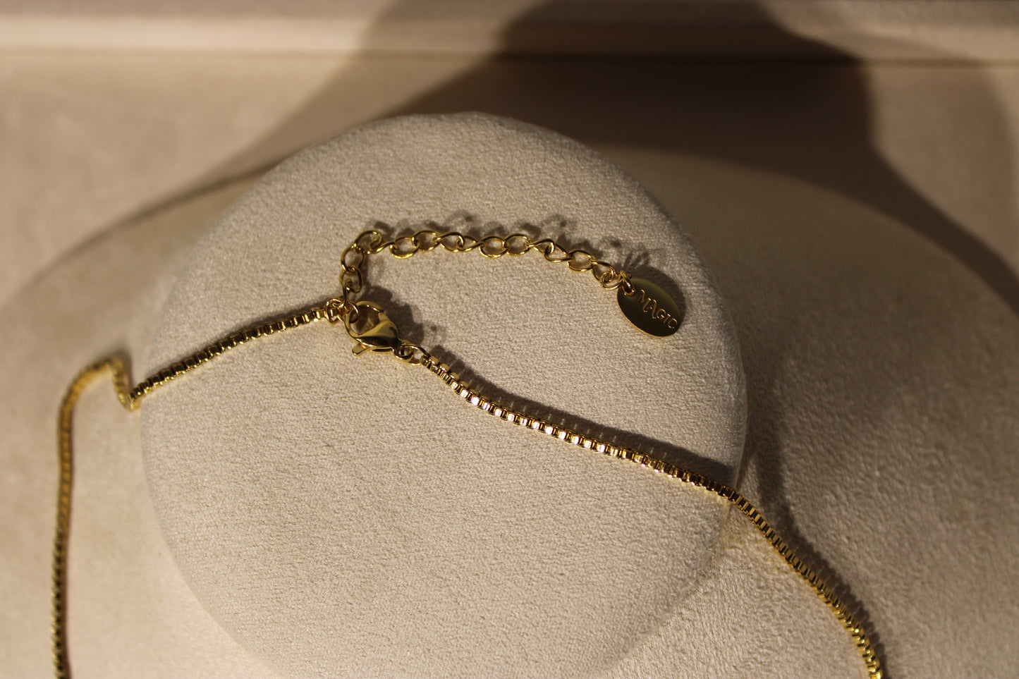 NEC3811-GOL Necklace Stainless Steel Gold Plated 40+5cm