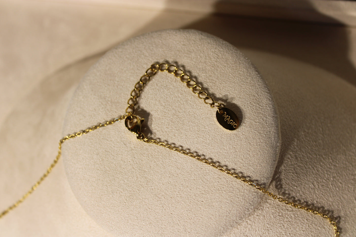 NEC3812-GOL Necklace Stainless Steel Gold Plated 40+5cm