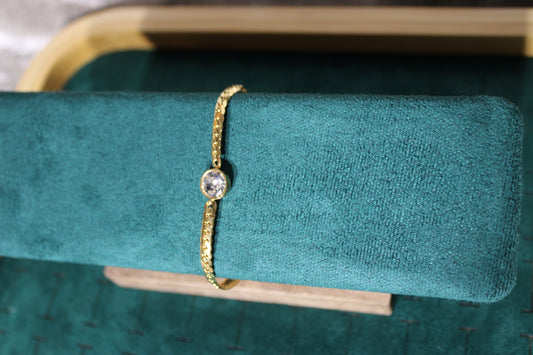 BRA2012-GOL Bracelet Stainless Steel Gold Plated 18+3cm