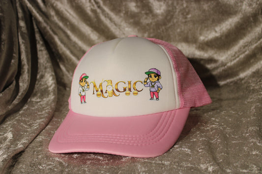 CAP1004-PINK Magic cap pink-white color