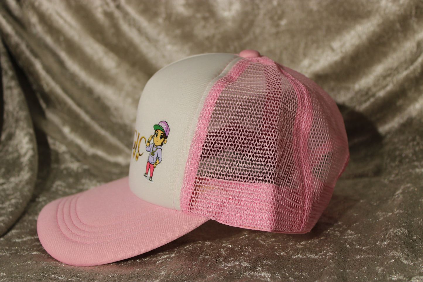 CAP1004-PINK Magic cap pink-white color