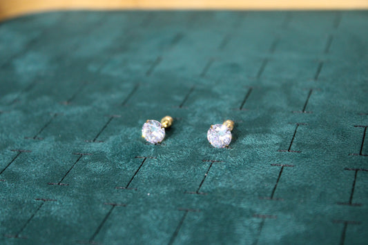 EAR2003-GOL Earstuds Stainless Steel Gold Plated 8mm