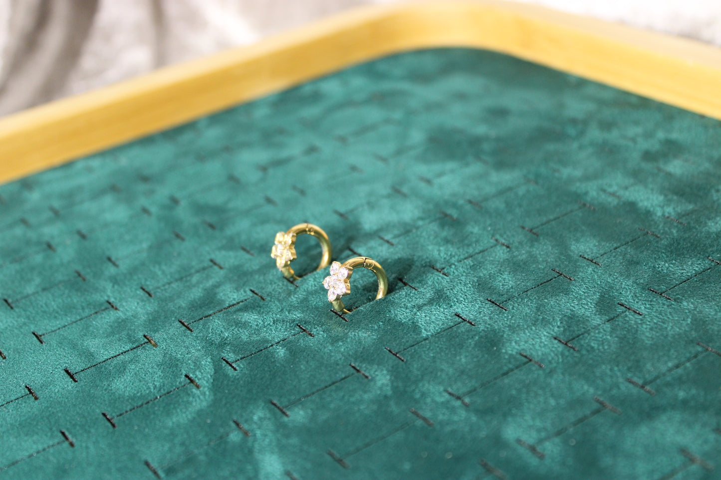 EAR2004-GOL Hoop earring Stainless Steel Gold Plated