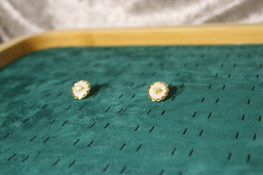 EAR2012-GOL Earring studs Stainless Steel Gold Plated