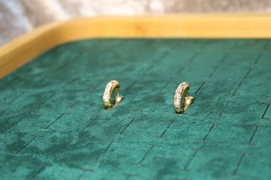 EAR2017-GOL Hoop earring Stainless Steel Gold Plated