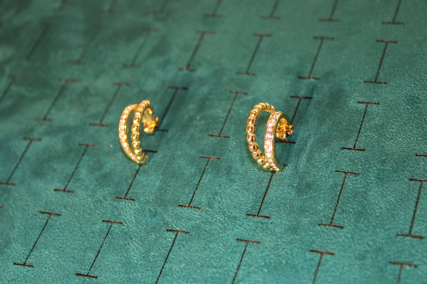 EAR2023-GOL C-hoop earring Stainless Steel Gold Plated