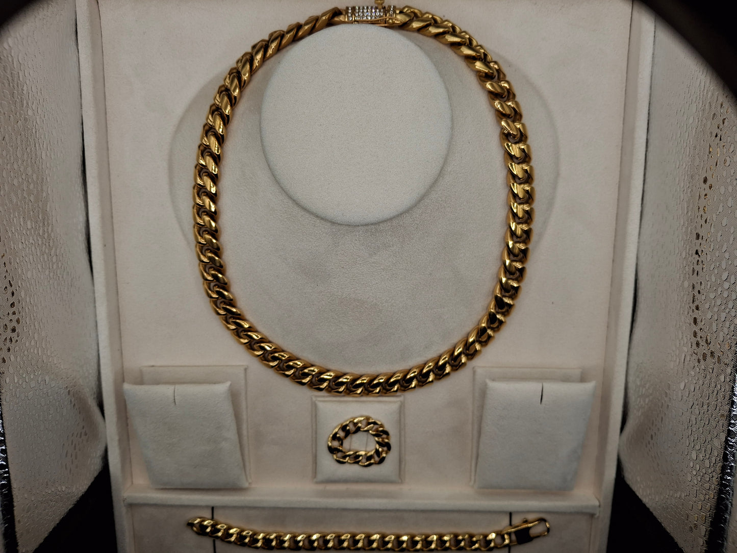 Halskæde hip hop panser 500 mm / 12mm golden color