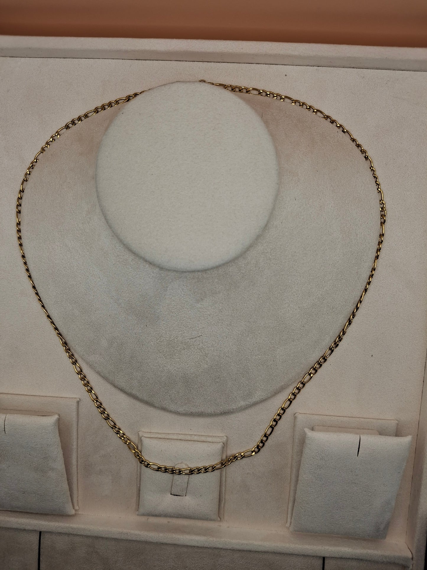 Halskæde panser forgyldt 600 mm / 4mm