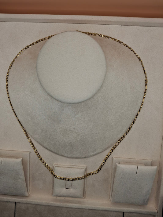 Halskæde panser forgyldt 600 mm / 4mm