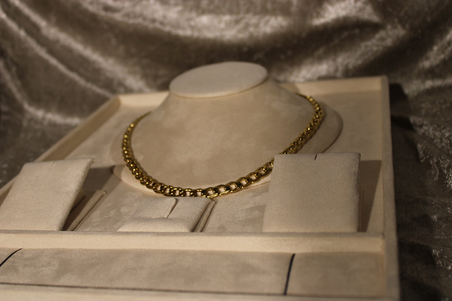 NEC2001-GOL Necklace Stainless Steel Gold Plated 8mmx50cm