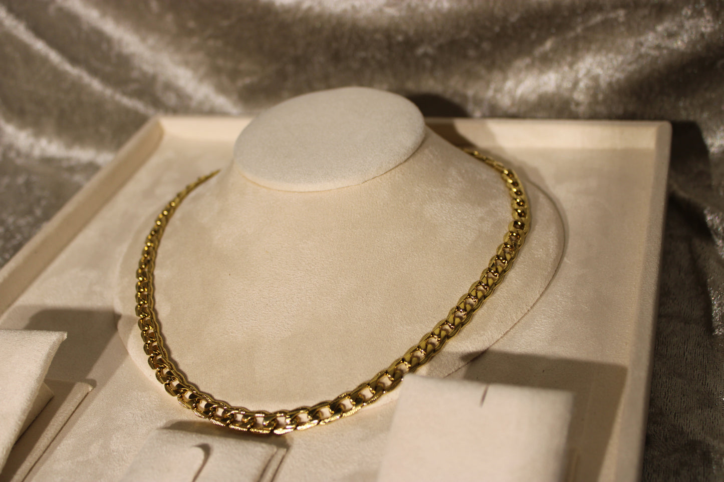 NEC2001-GOL Necklace Stainless Steel Gold Plated 8mmx50cm