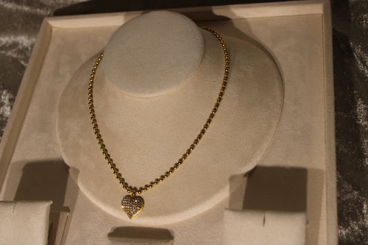 NEC2007-GOL Necklace Stainless Steel Gold Plated 40+5cm