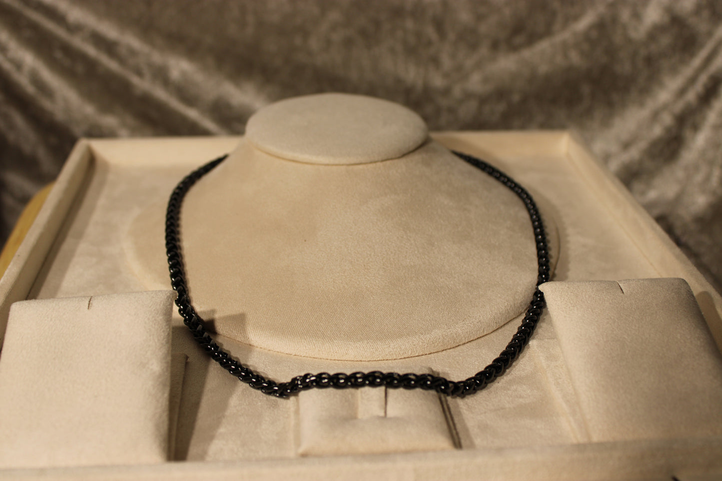 NEC3302-BLK Necklace Stainless Steel Black 55cm