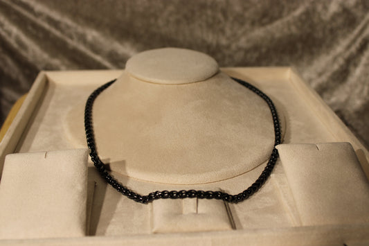 NEC3302-BLK Necklace Stainless Steel Black 55cm