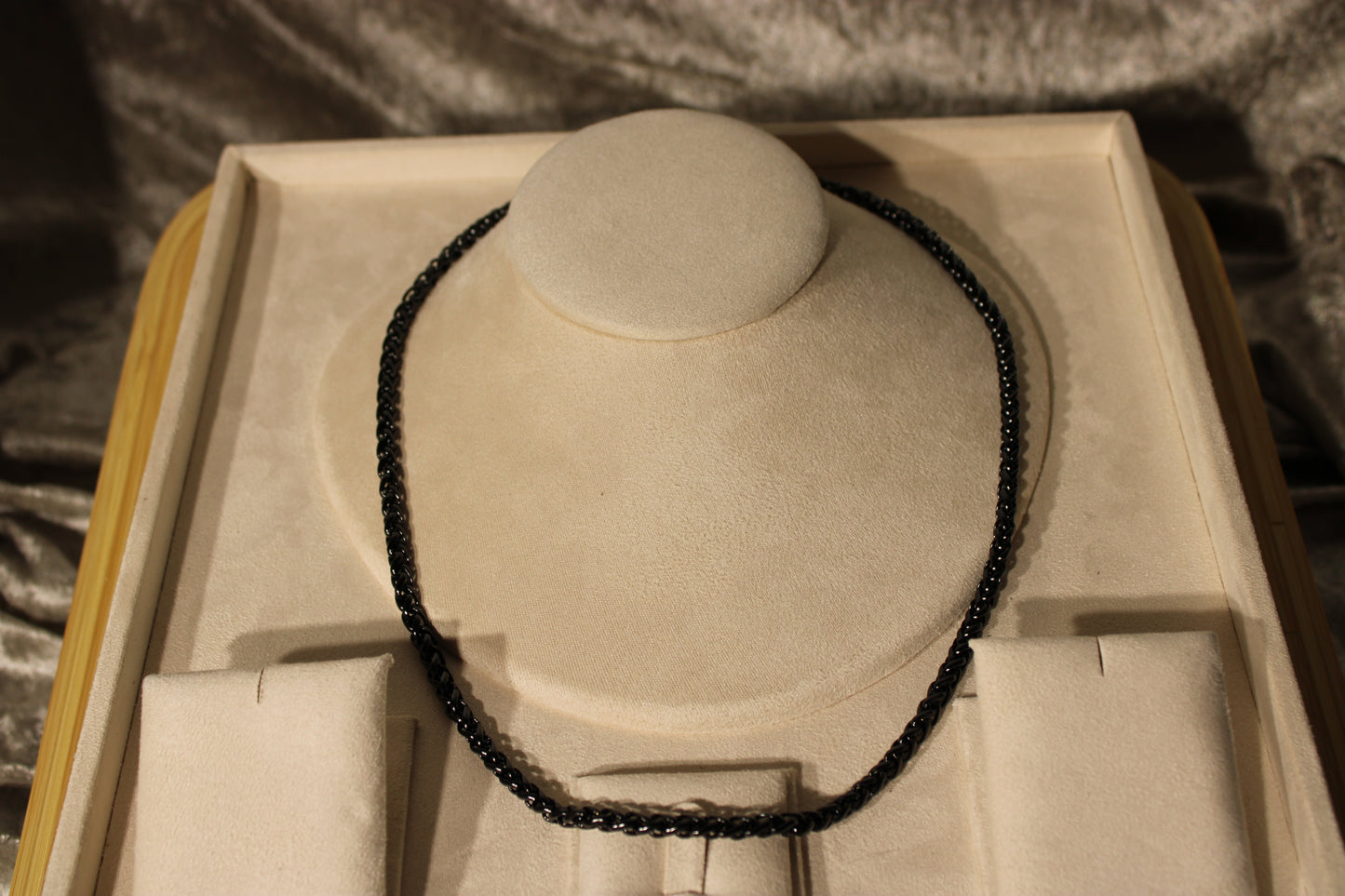 NEC3302-BLK Necklace Stainless Steel Black 55cm