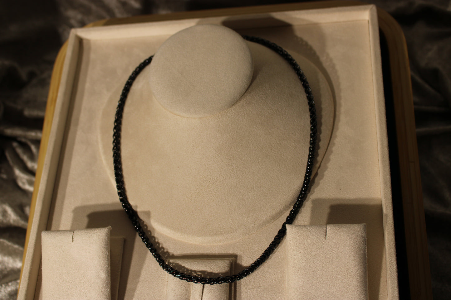 NEC3302-BLK Necklace Stainless Steel Black 55cm