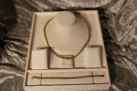 NEC3302-GOL Necklace Stainless Steel Gold Plated 55cm