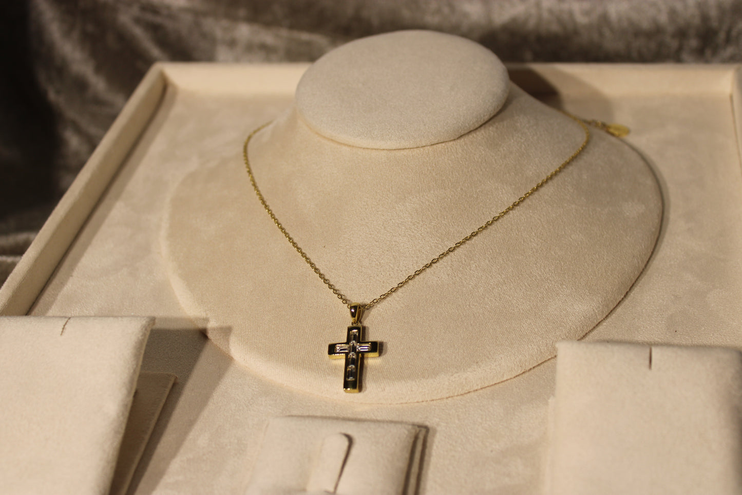 NEC3504-GOL Necklace Stainless Steel Gold Plated 40+5cm