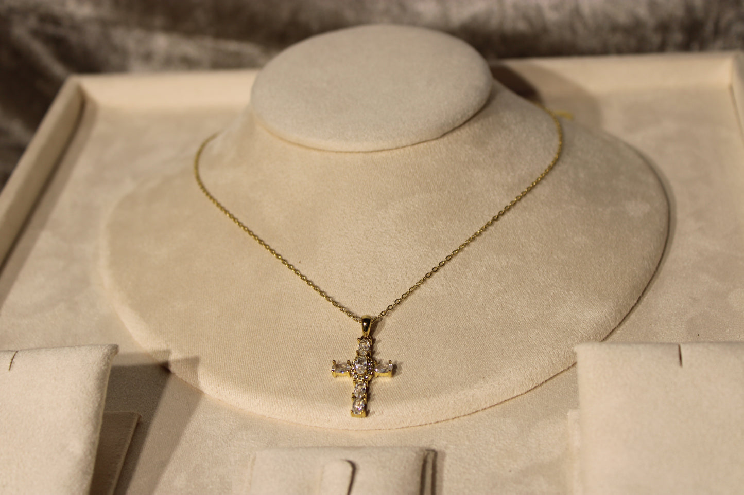 NEC3505-GOL Necklace Stainless Steel Gold Plated 40+5cm