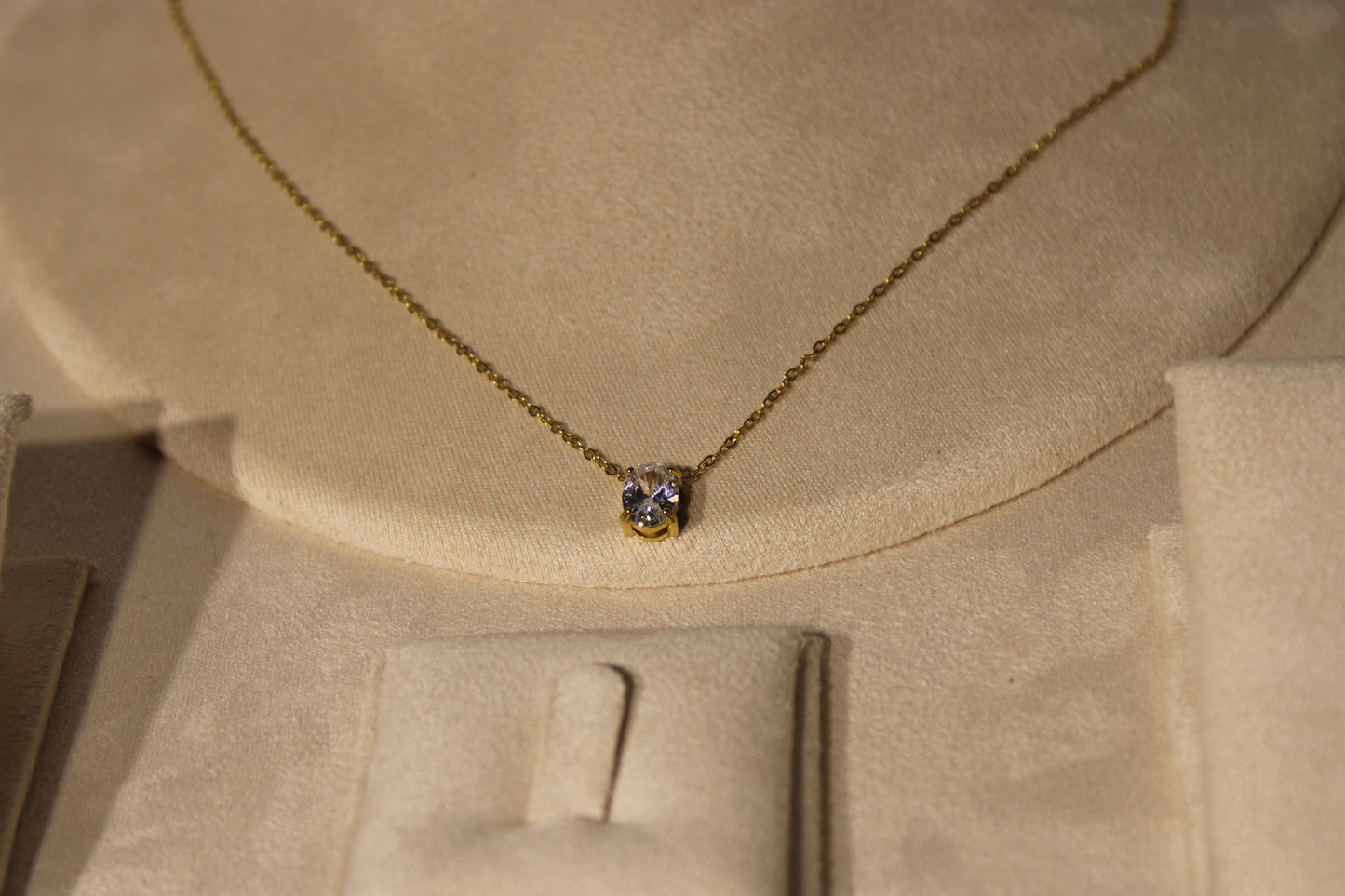 NEC3506-GOL Necklace Stainless Steel Gold Plated 45+5cm