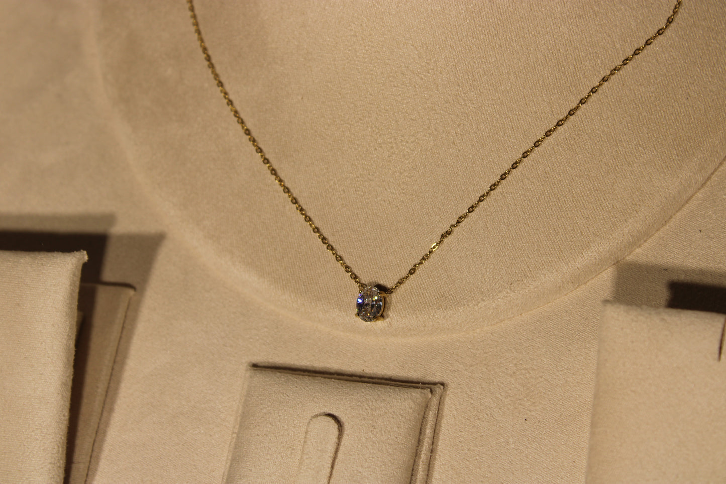 NEC3506-GOL Necklace Stainless Steel Gold Plated 45+5cm