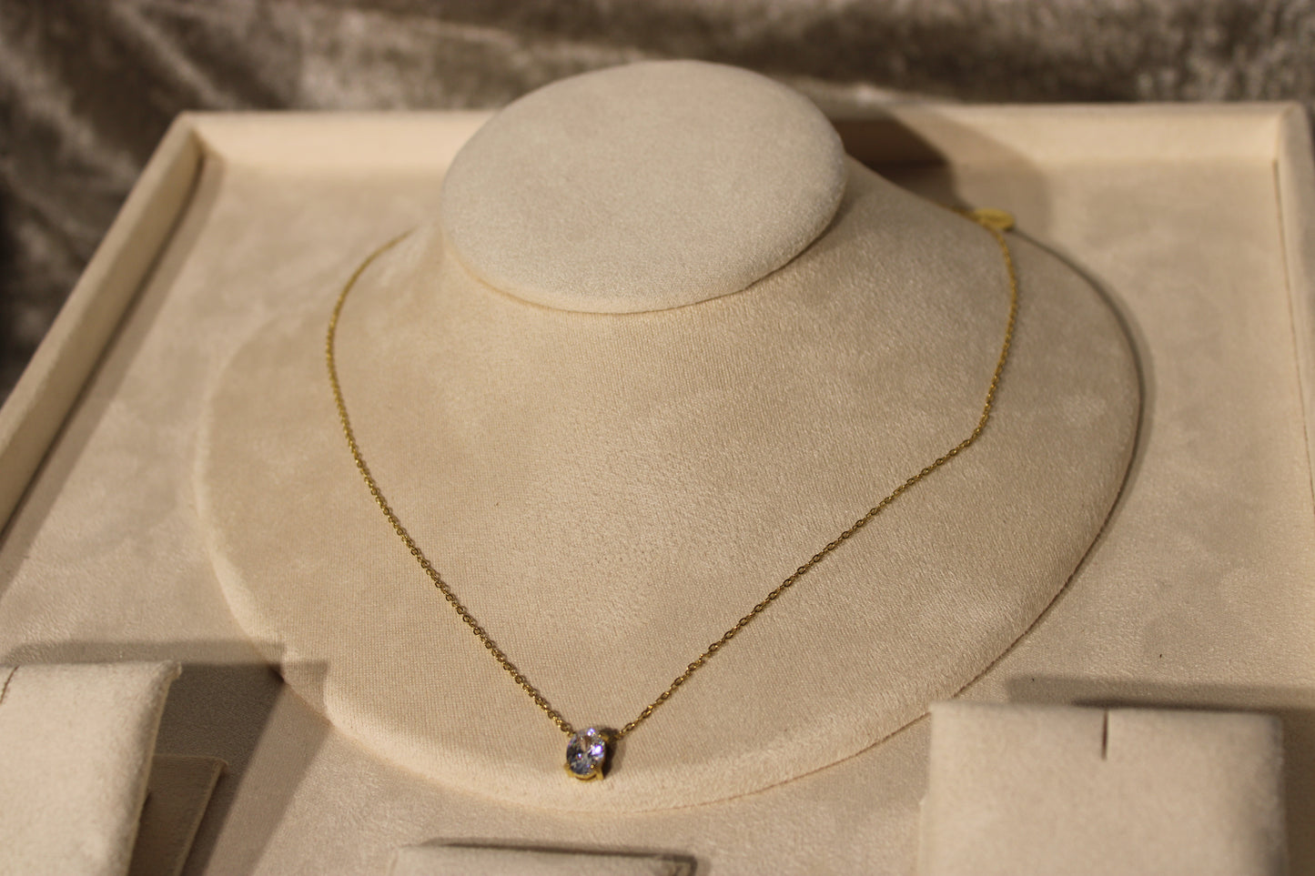 NEC3506-GOL Necklace Stainless Steel Gold Plated 45+5cm