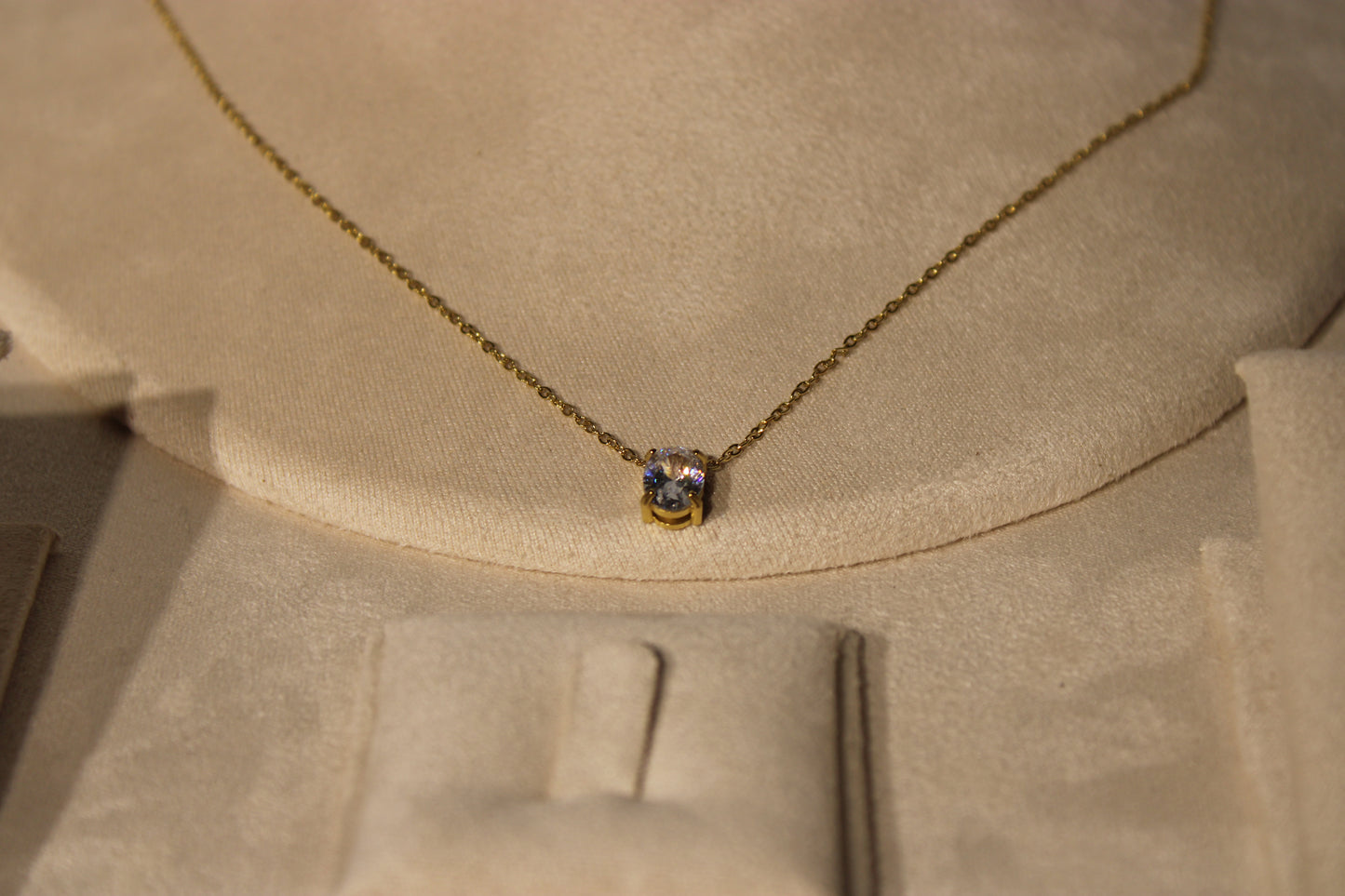 NEC3506-GOL Necklace Stainless Steel Gold Plated 45+5cm