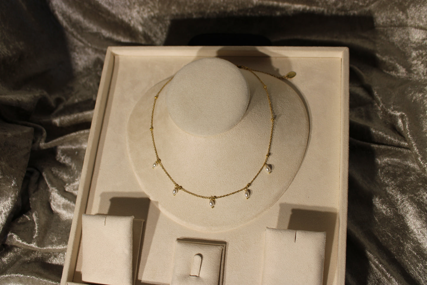 NEC3509-GOL Necklace Stainless Steel Gold Plated 40+5cm