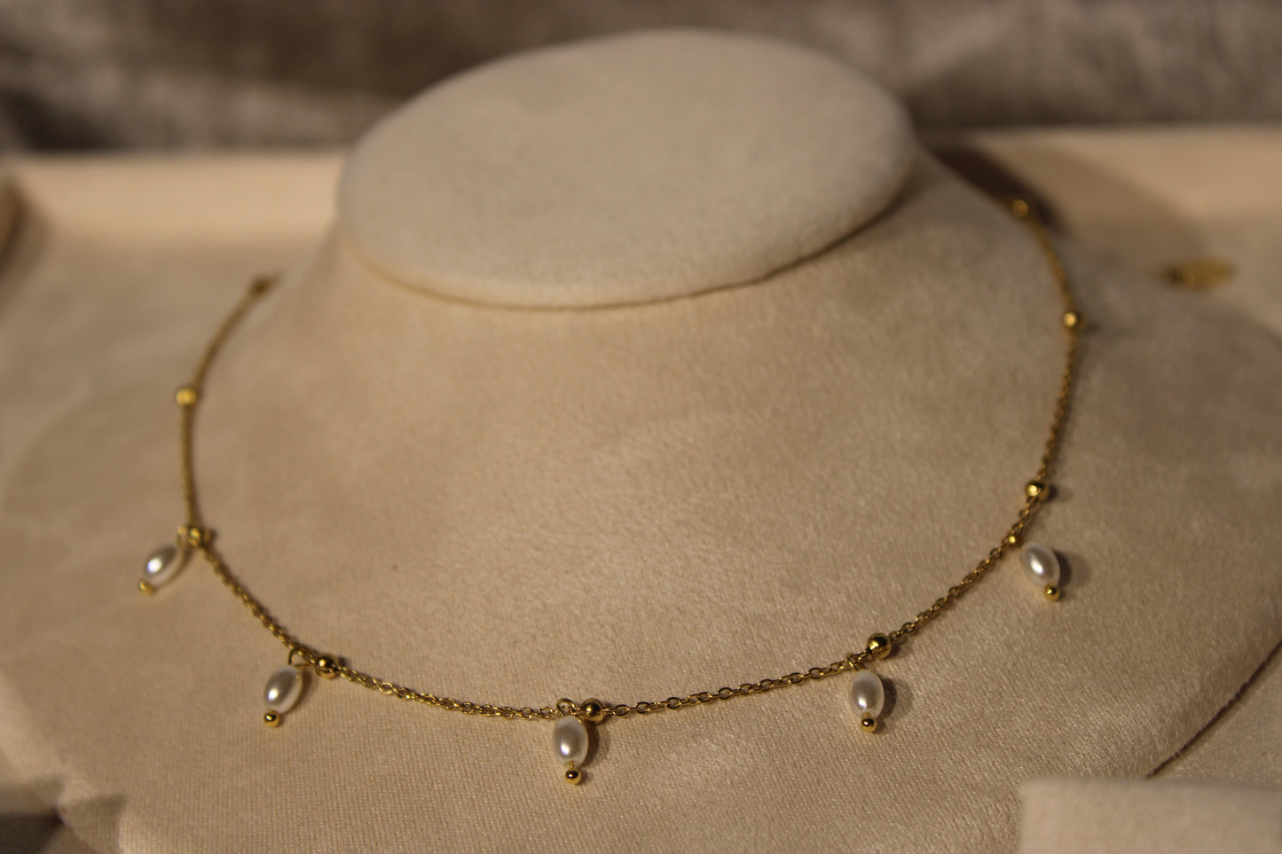 NEC3509-GOL Necklace Stainless Steel Gold Plated 40+5cm