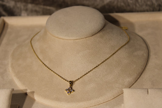 NEC3511-GOL Necklace Stainless Steel Gold Plated 40+5cm