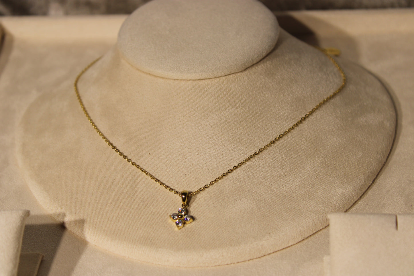 NEC3511-GOL Necklace Stainless Steel Gold Plated 40+5cm