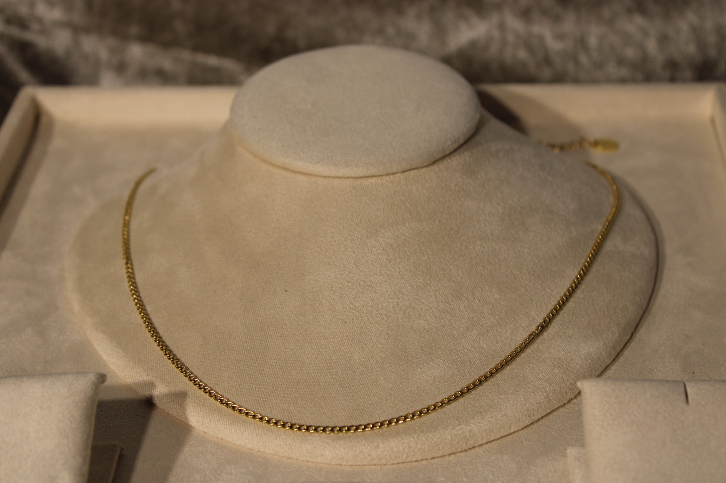 NEC3800-GOL Necklace Stainless Steel Gold Plated 50+5cm