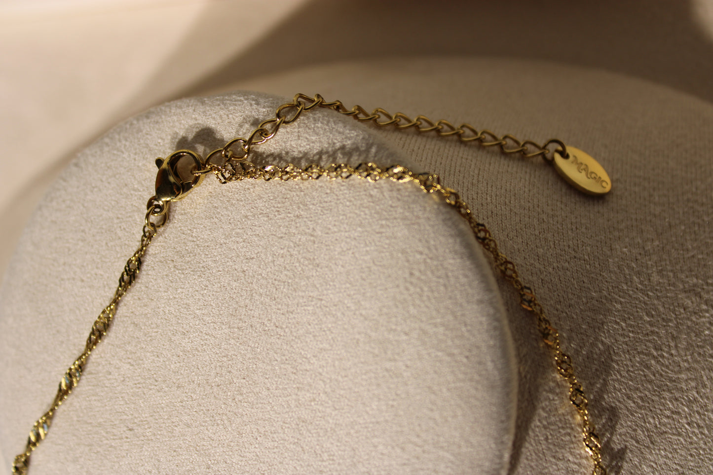 NEC3801-GOL Necklace Stainless Steel Gold Plated 40+5cm