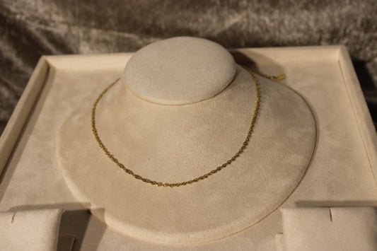 NEC3801-GOL Necklace Stainless Steel Gold Plated 40+5cm