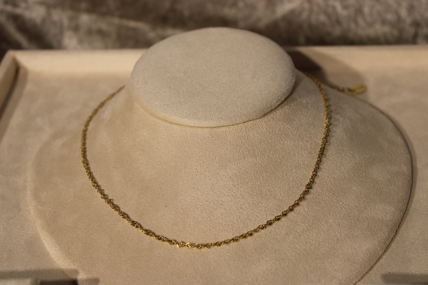NEC3801-GOL Necklace Stainless Steel Gold Plated 40+5cm