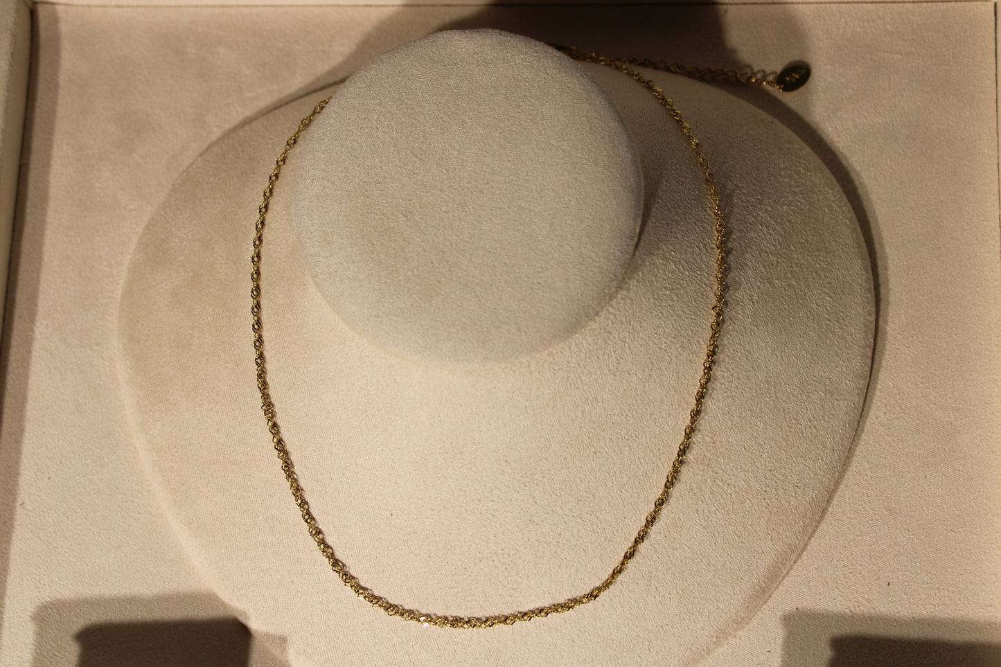 NEC3801-GOL Necklace Stainless Steel Gold Plated 40+5cm