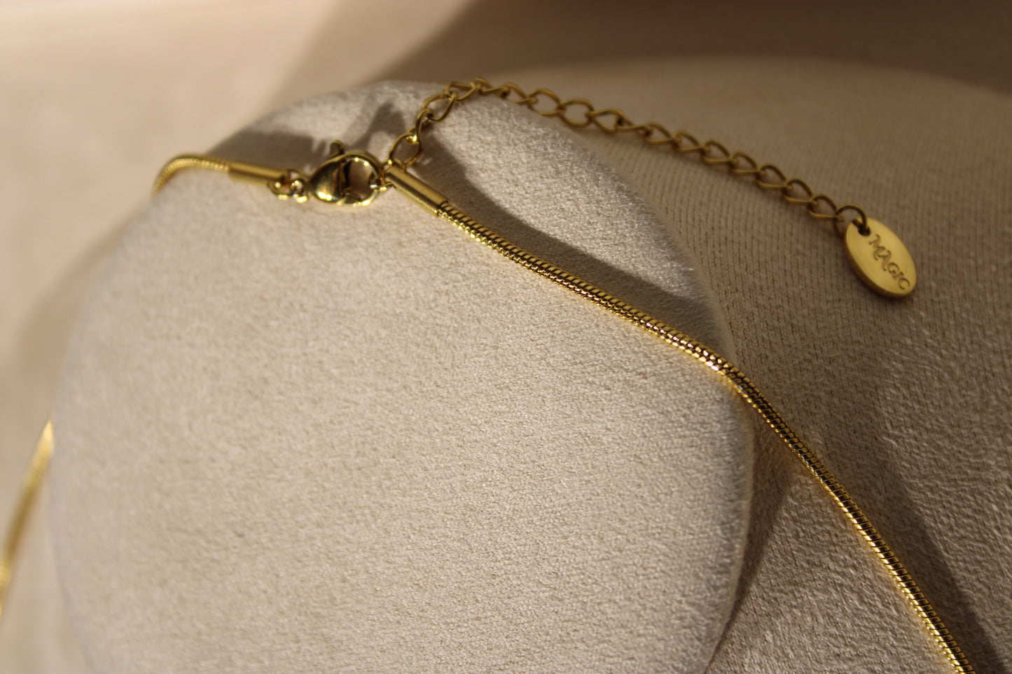 NEC3802-GOL Necklace Stainless Steel Gold Plated 40+5cm