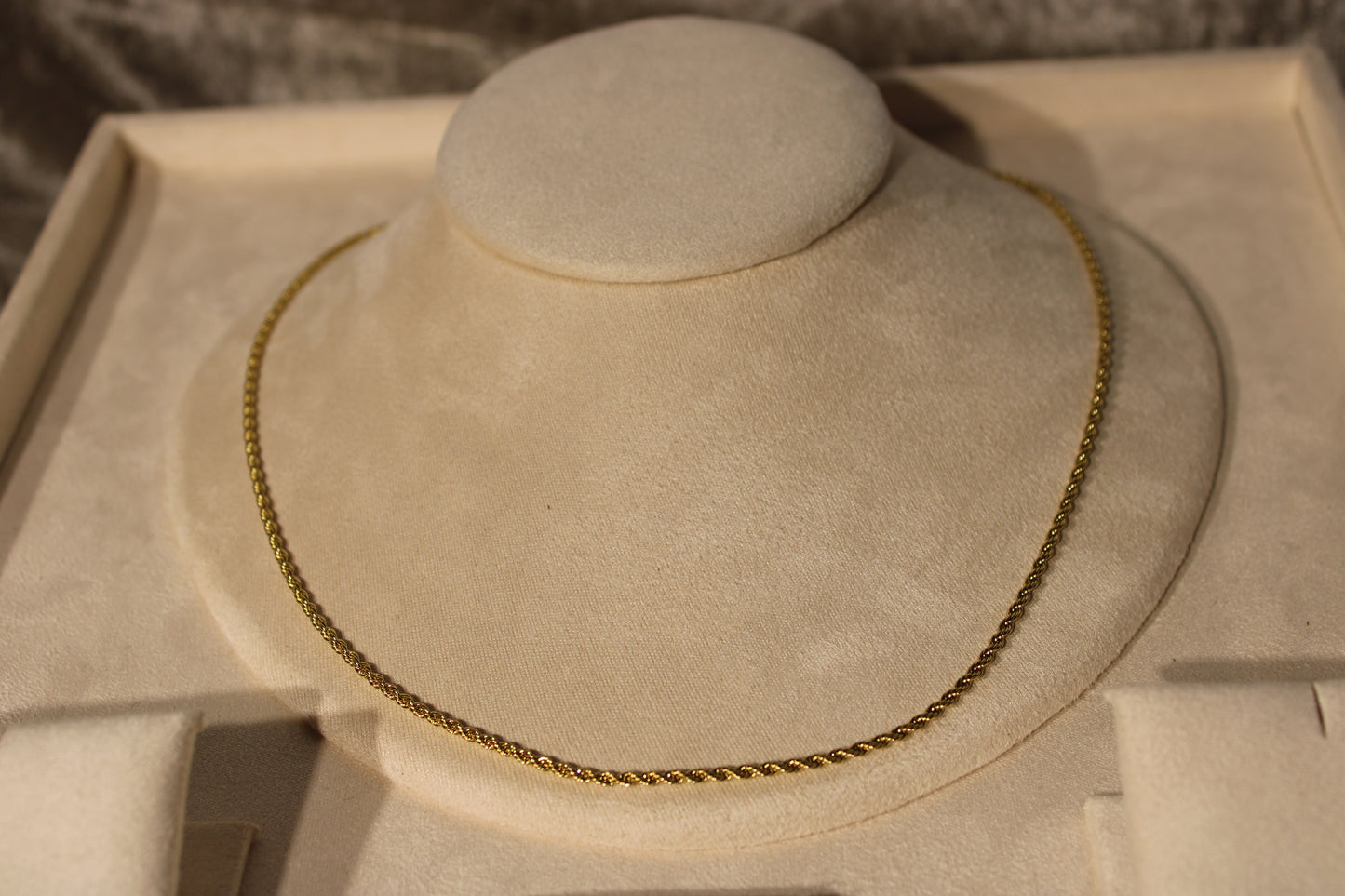 NEC3803-GOL Necklace Stainless Steel Gold Plated 40+5cm