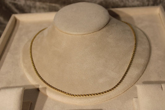 NEC3803-GOL Necklace Stainless Steel Gold Plated 40+5cm