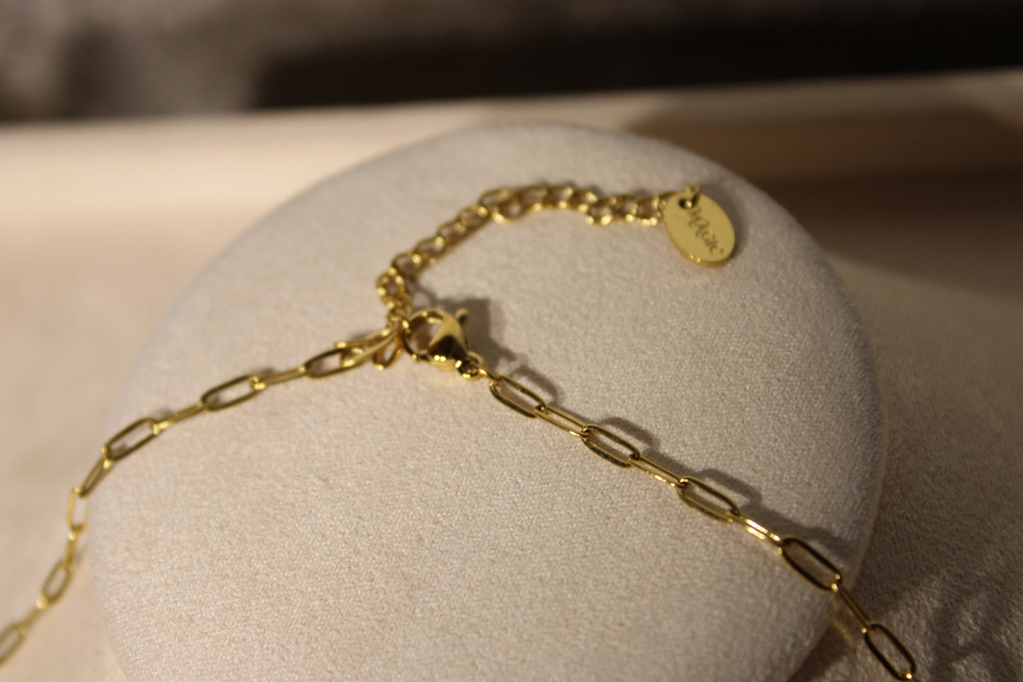 NEC3805-GOL Necklace Stainless Steel Gold Plated 40+5cm