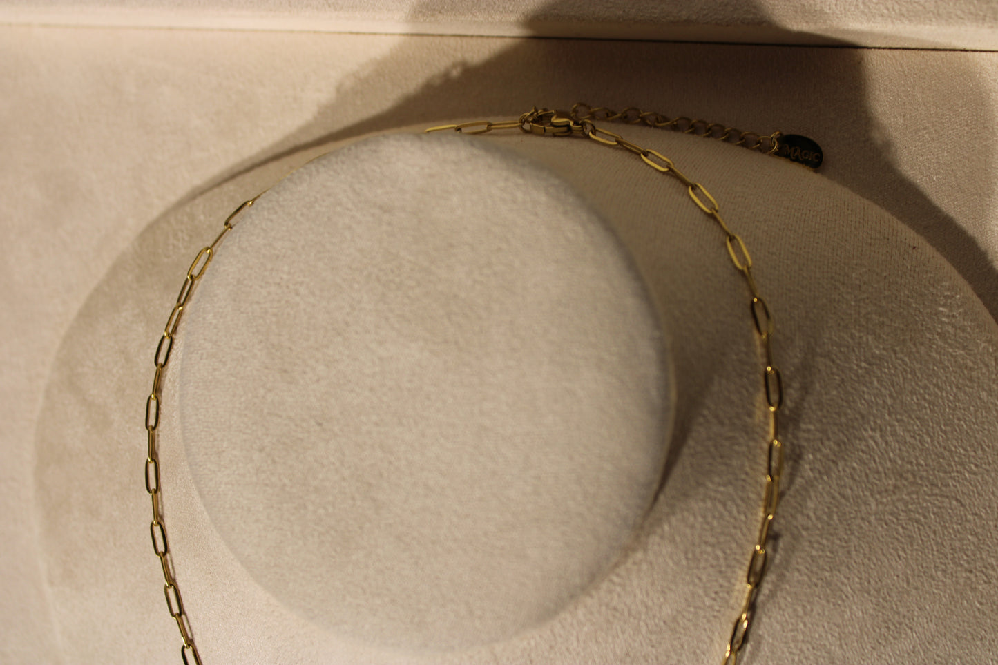 NEC3805-GOL Necklace Stainless Steel Gold Plated 40+5cm