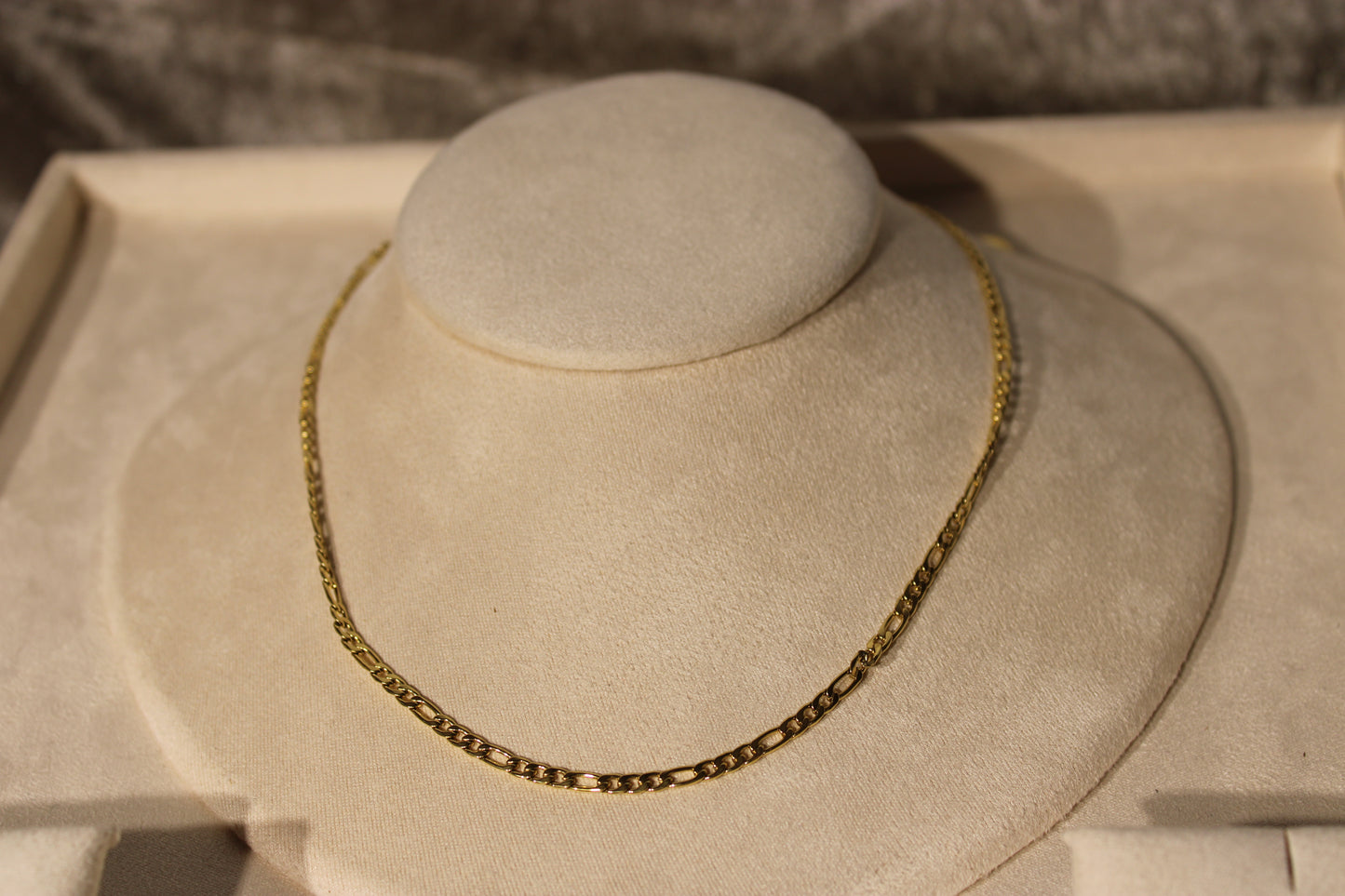 NEC3807-GOL Necklace Stainless Steel Gold Plated 40+5cm