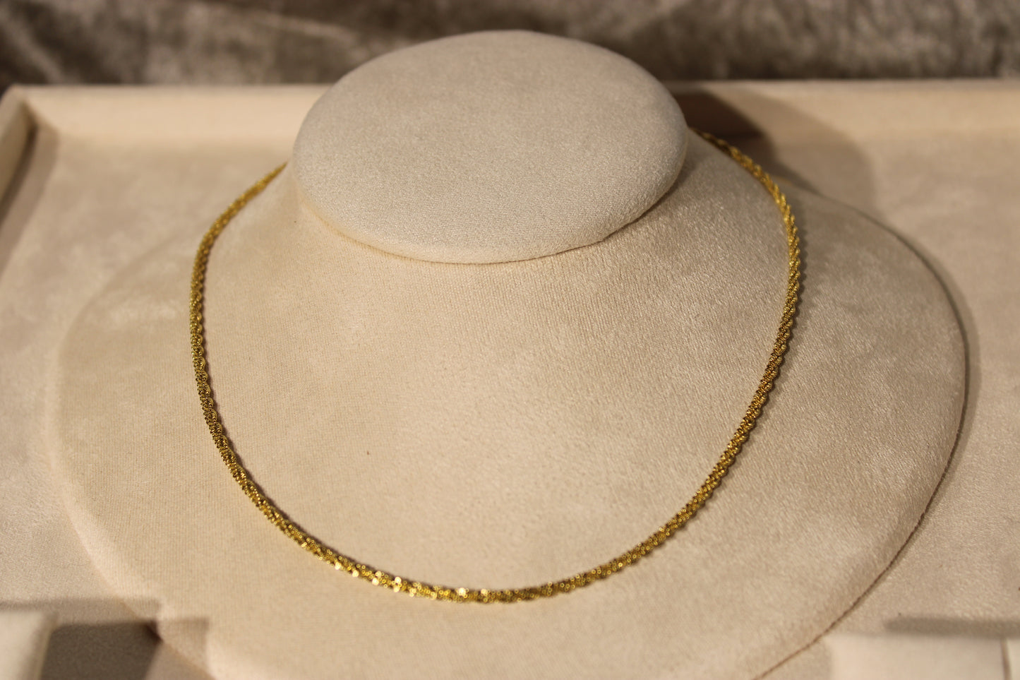 NEC3809-GOL Necklace Stainless Steel Gold Plated 40+5cm